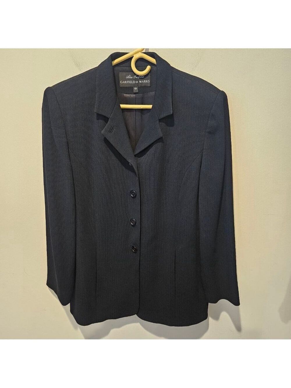 Women's Alex Garfield GARFIELD & MARKS Black Blazer Jacket Size 10